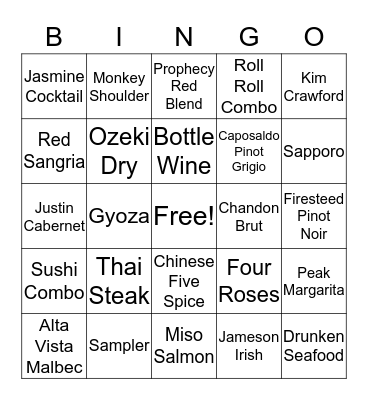 Eastern Peak Bingo Card