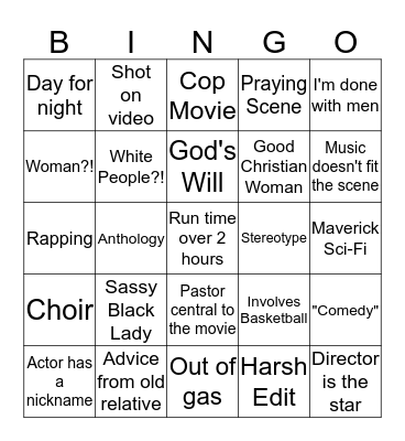 Maverick Movie Bingo Card