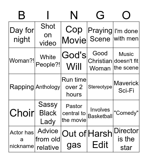 Maverick Movie Bingo Card
