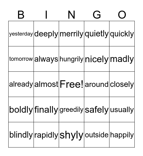 How We Express Ourselves  Bingo Card