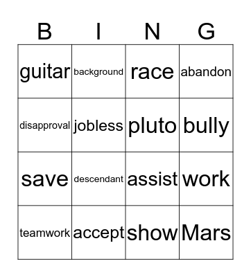 BINGO Card