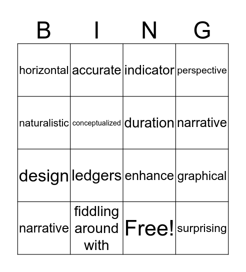 Dictionary bingo Card