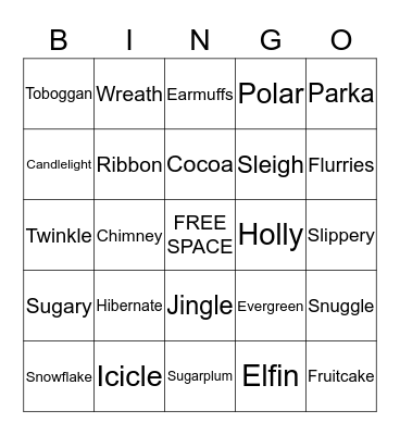 WINTER PARTY BINGO Card