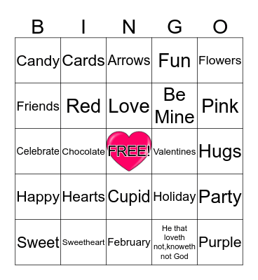 Valentine's Day BINGO Card