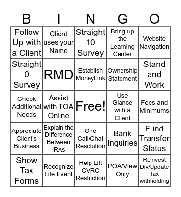 ESW1 Bingo Card