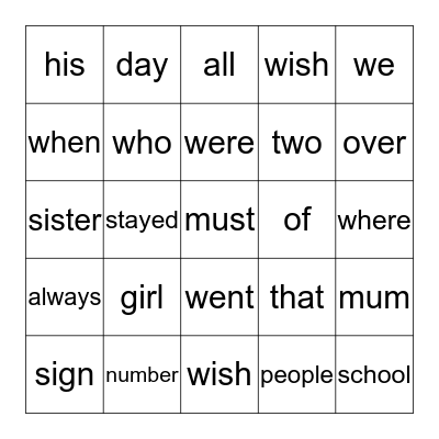 DUCK LEVEL FOUR BINGO CARD Bingo Card