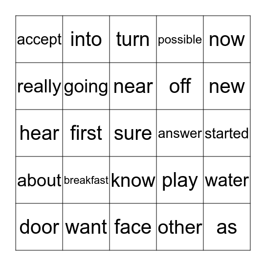 DUCK LEVEL FIVE BINGO CARD Bingo Card