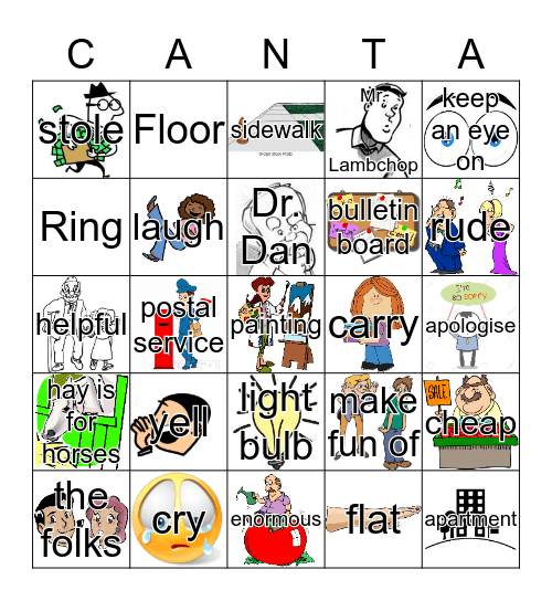 Flat Stanley Bingo  Bingo Card