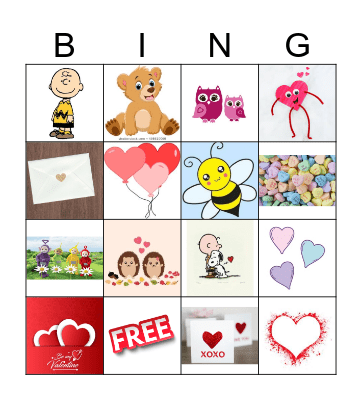 Valentine's Day Bingo Card