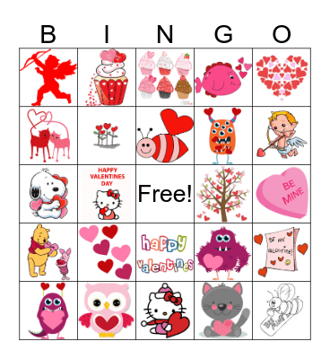 Valentines Bingo Card