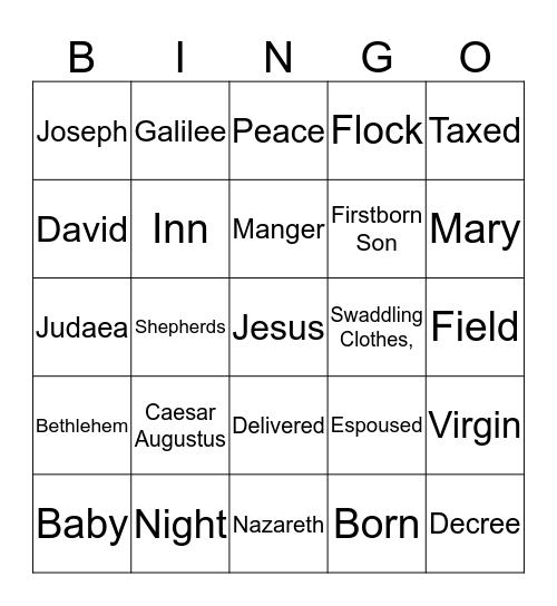 Welcome To Grace Apostolic Church Bingo Card