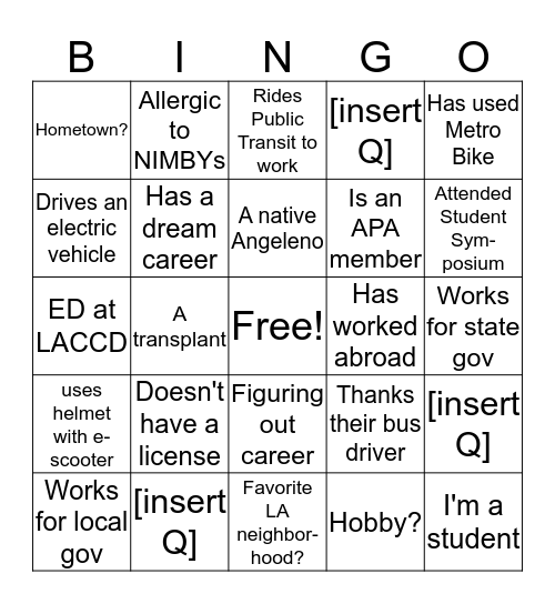 Plates with Planners Bingo Card