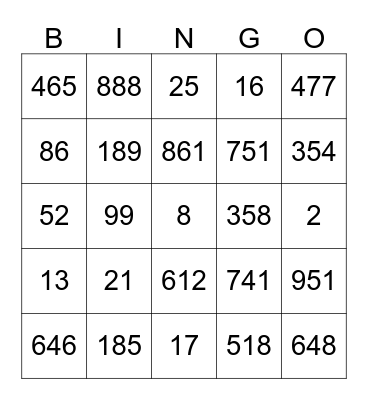 ASL LESSON 2 PRACTICE Bingo Card