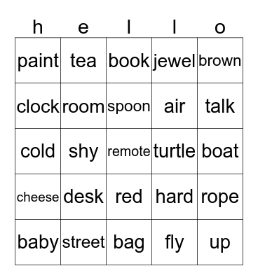 ari's project cause she was to lazy to make her own on google! Bingo Card