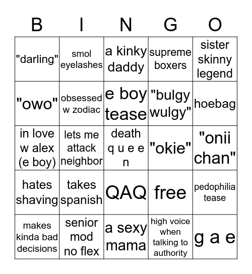 jethicca Bingo Card
