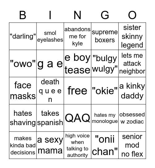 jethicca Bingo Card