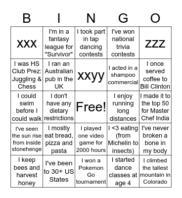 Pixel Summit Bingo Card