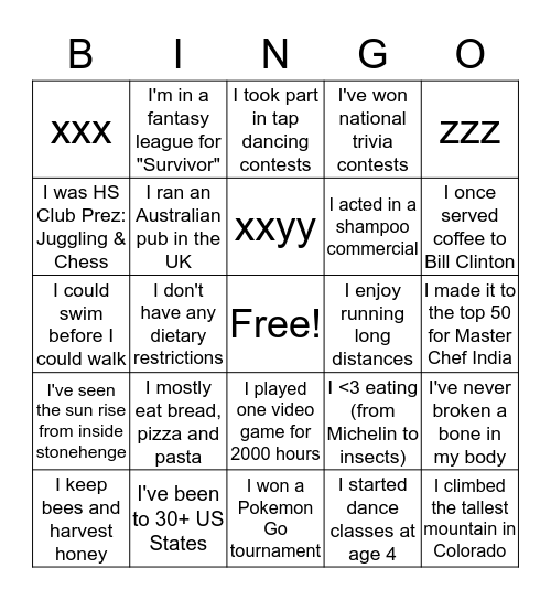 Pixel Summit Bingo Card