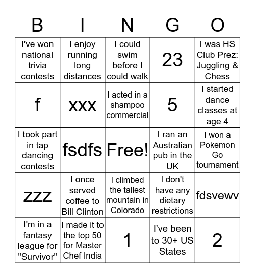 Pixel Summit Bingo Card