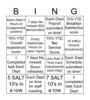 Redmont Bingo End Date 2.27.19 Bingo Card