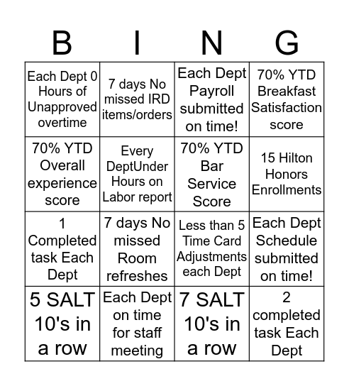 Redmont Bingo End Date 2.27.19 Bingo Card