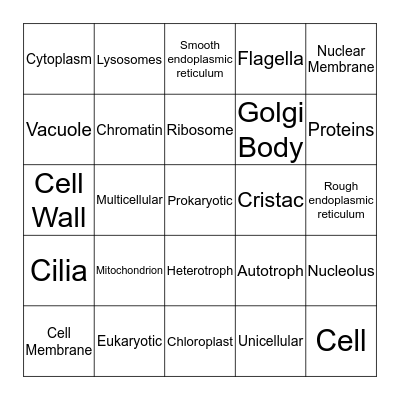 CELL BINGO Card