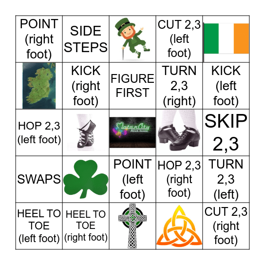 IRISH DANCE BINGO! Bingo Card