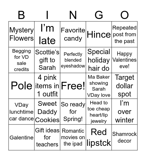 Tondellotine Bingo Card