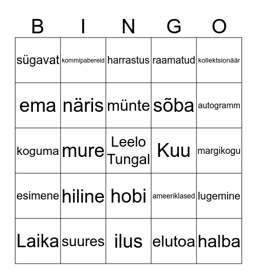 Anna mure Bingo Card