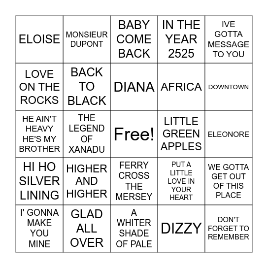 ALDI Bingo Card