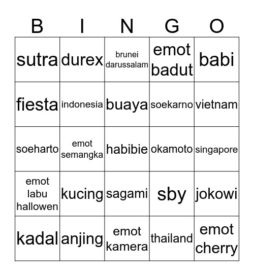 Mikaela Lucky Clarissa Bingo Card