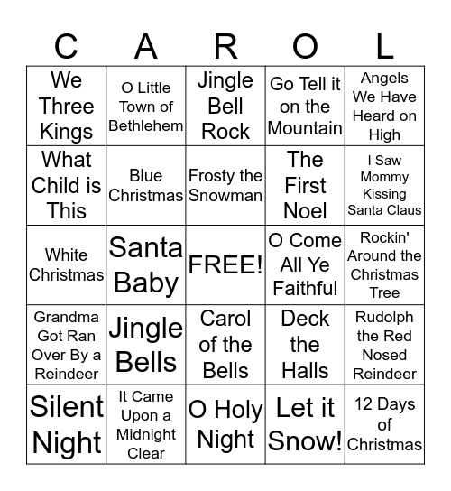 Christmas Bingo Card