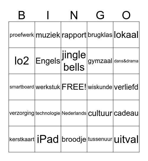 Broekland Bingo Card