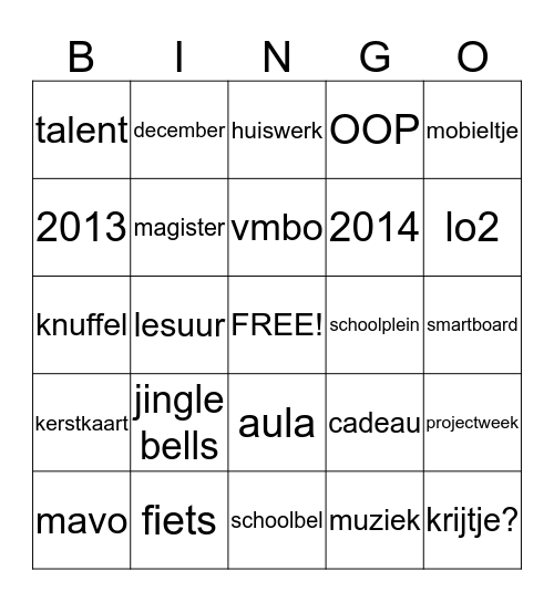Broekland Bingo Card