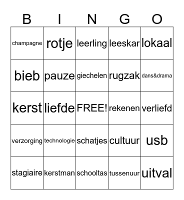 Broekland Bingo Card