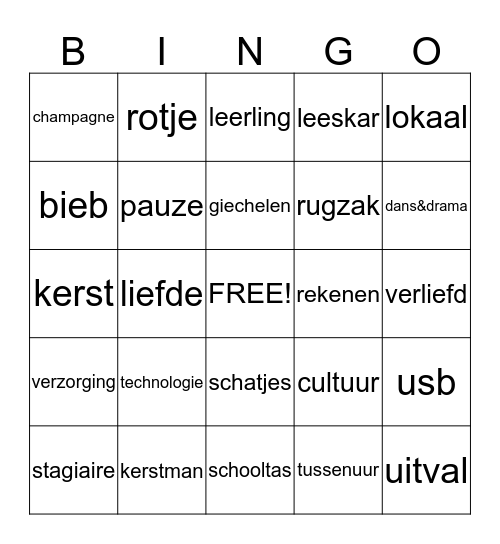 Broekland Bingo Card