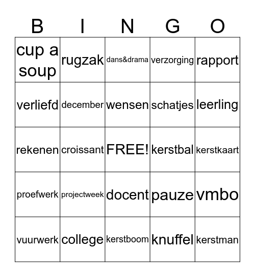 Broekland Bingo Card