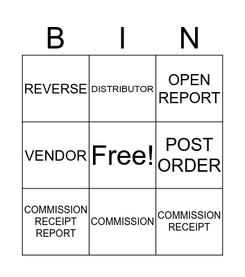 Agent Order LINGO BINGO! Bingo Card