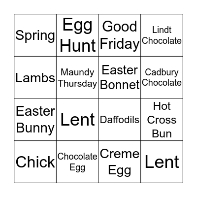 Easter & Spring Bingo  Bingo Card