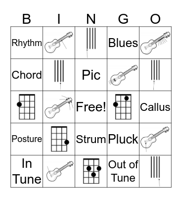 Ukulele Bingo Card