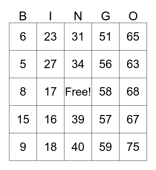 SPUTNIK #2 Bingo Card