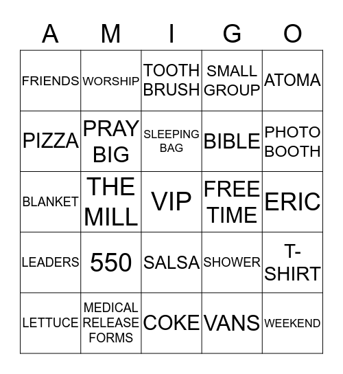 TACO BOUT ATOMA Bingo Card