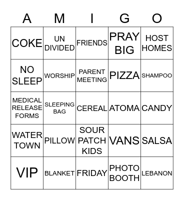 TACO BOUT ATOMA Bingo Card