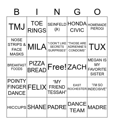 LUKA BINGO Card