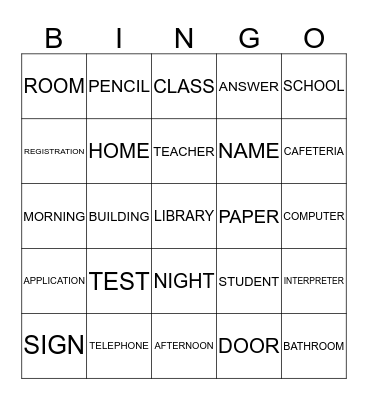 Do you have....? Bingo Card