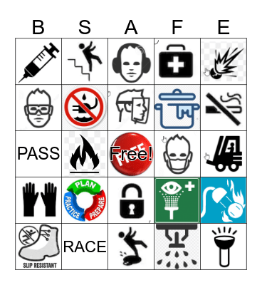 SUNNYSIDE SAFETY BINGO Card