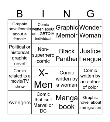 Graphic  Bingo Card