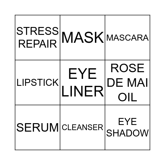 CHANTECAILLE  Bingo Card