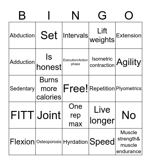 Module Bingo Card