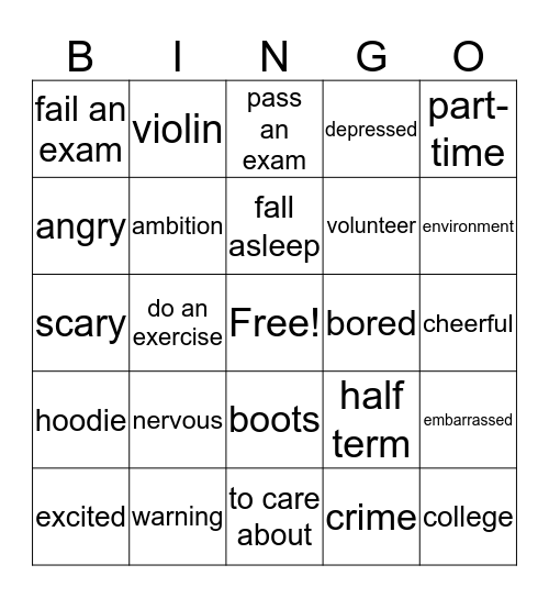 NI 3.1 Bingo Card